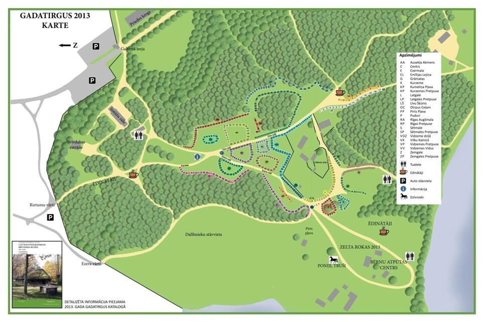 Brīvdabas muzeja gadatirgus karte